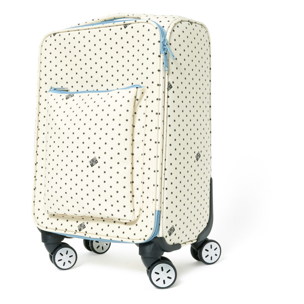 bagage cabine enfant roue mixte blanc noir