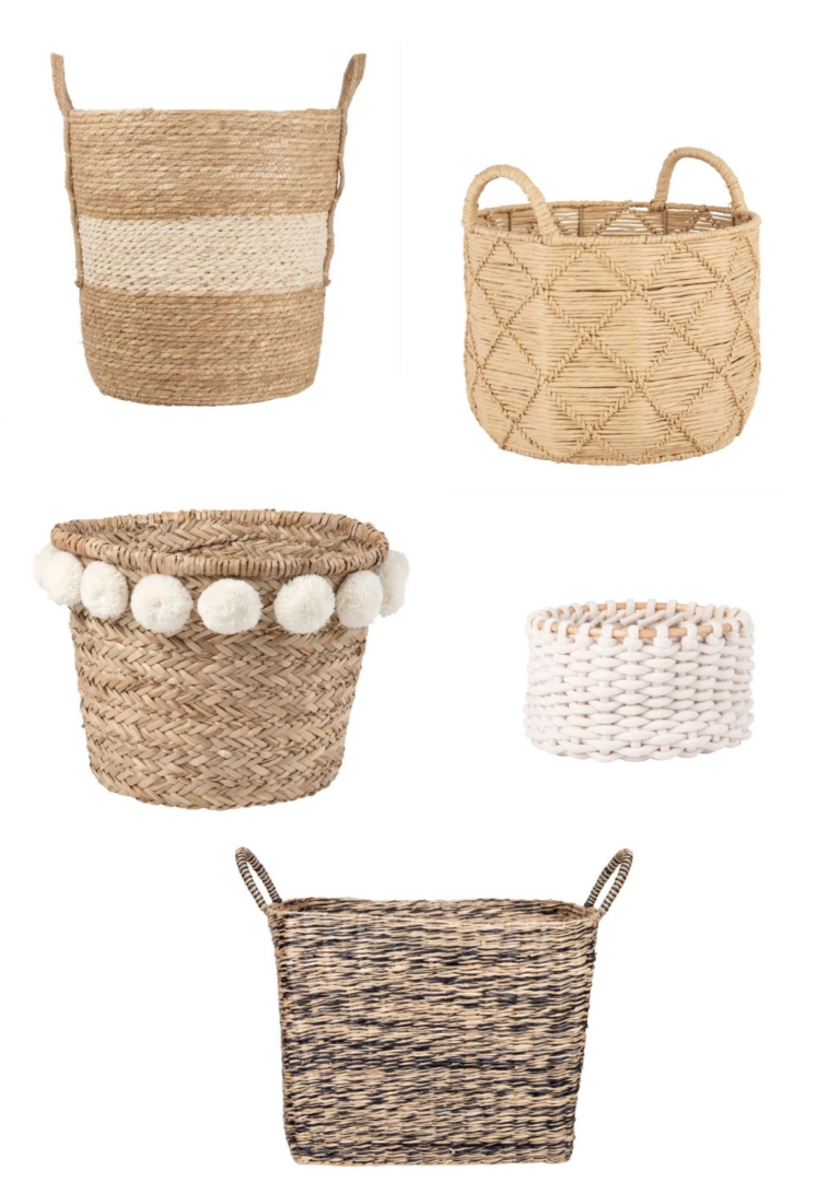 panier rangement salle de bain bohème