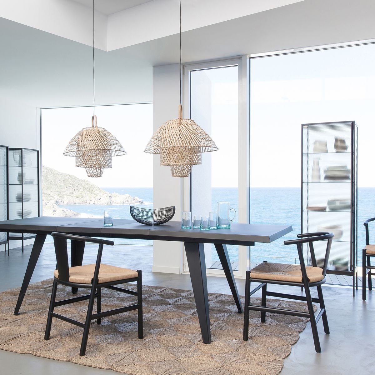 salle à manger déco bord de mer océan
