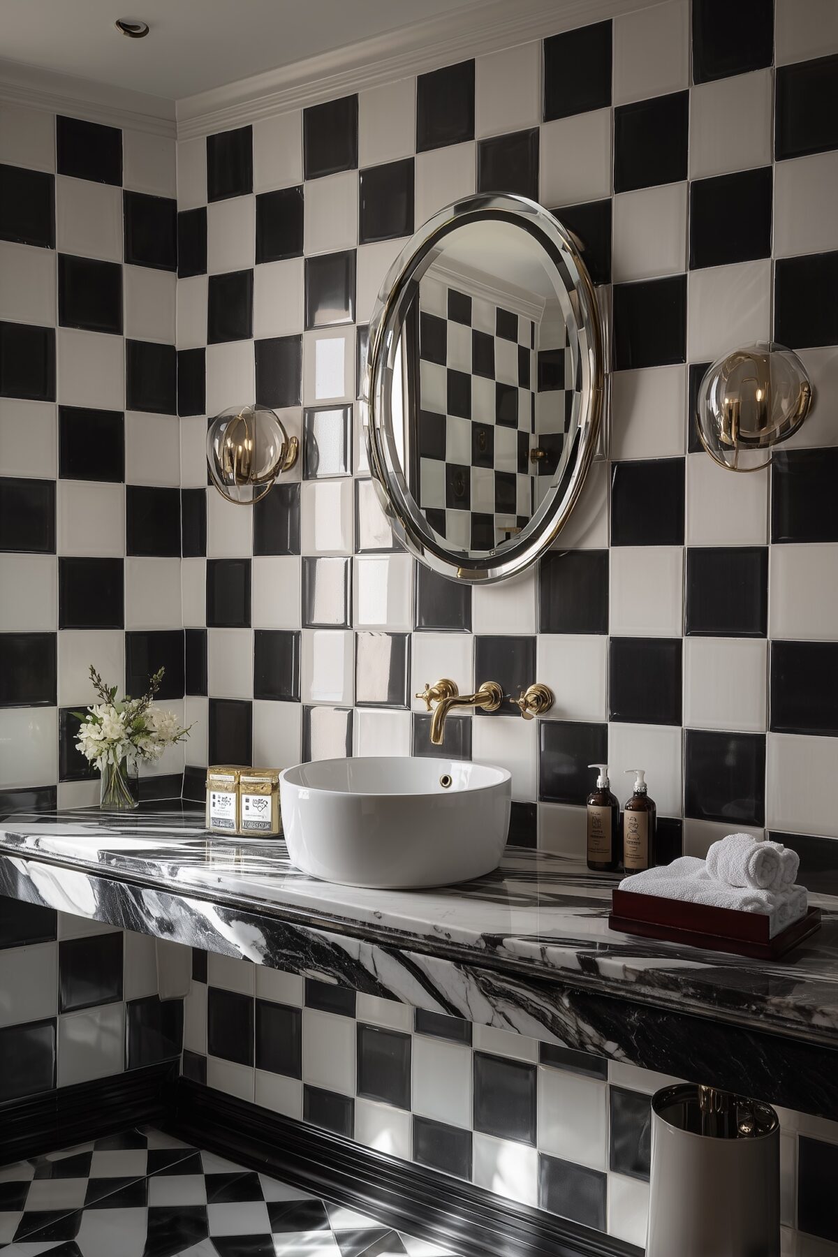 salle de bains boudoir années 30