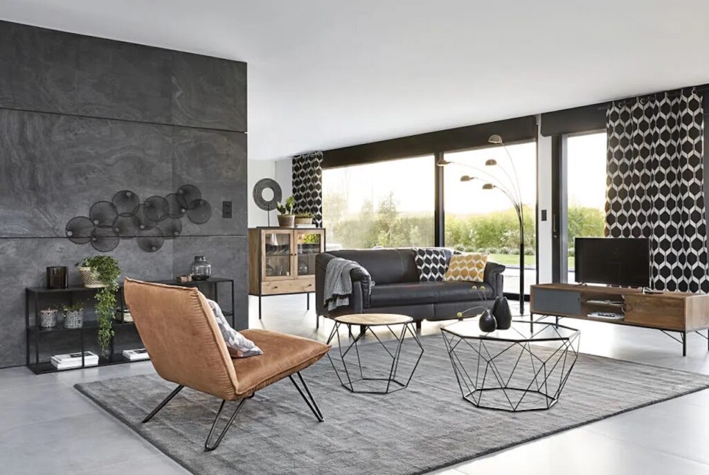 rideaux motifs graphiques noir et blanc Maisons du monde