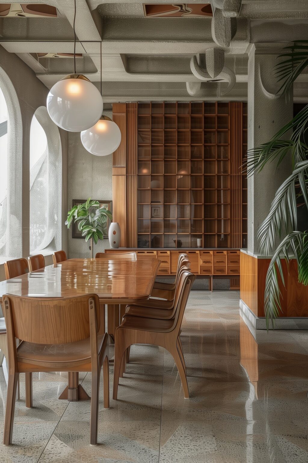 salle à manger décoration années 50