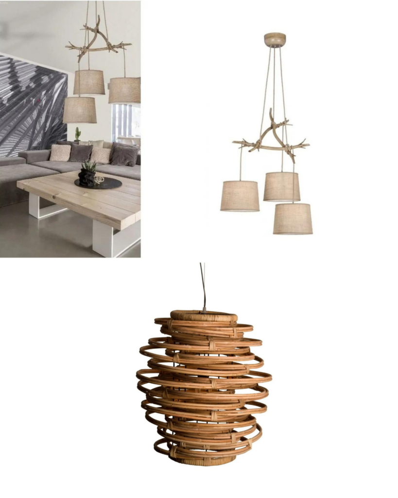 Sélection suspensions Maisons du monde bois et rotin