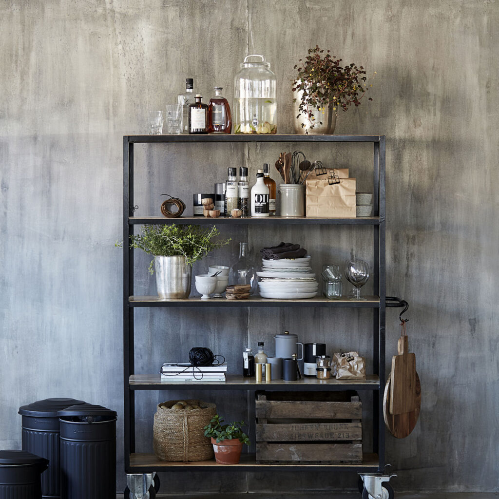 desserte roulettes bois metal design - blog déco