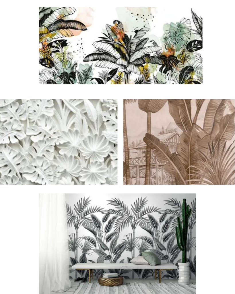 sélection papier peint motif pour petite entrée