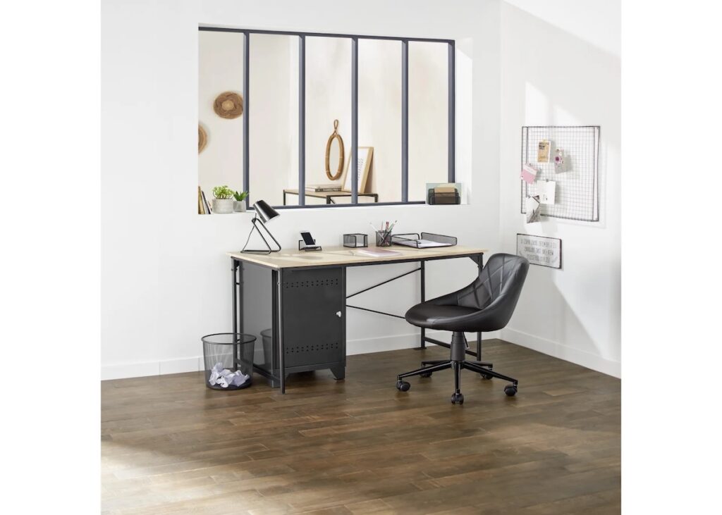 Rangement caisson bureau collégien bleu But