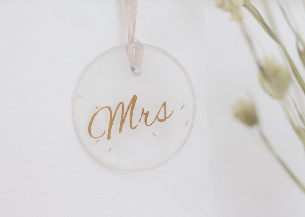 cintre mariage personnalisé rond initiale diy