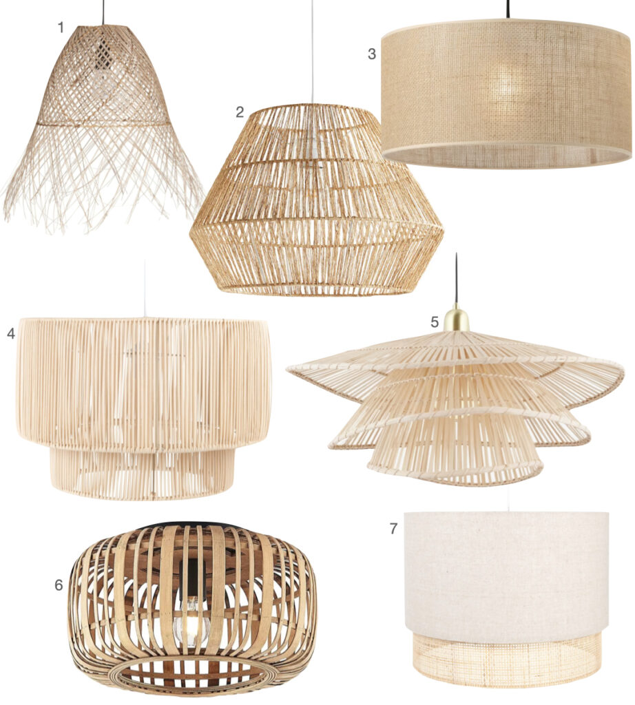 lustre osier fibres naturelles décoration intérieure chambre