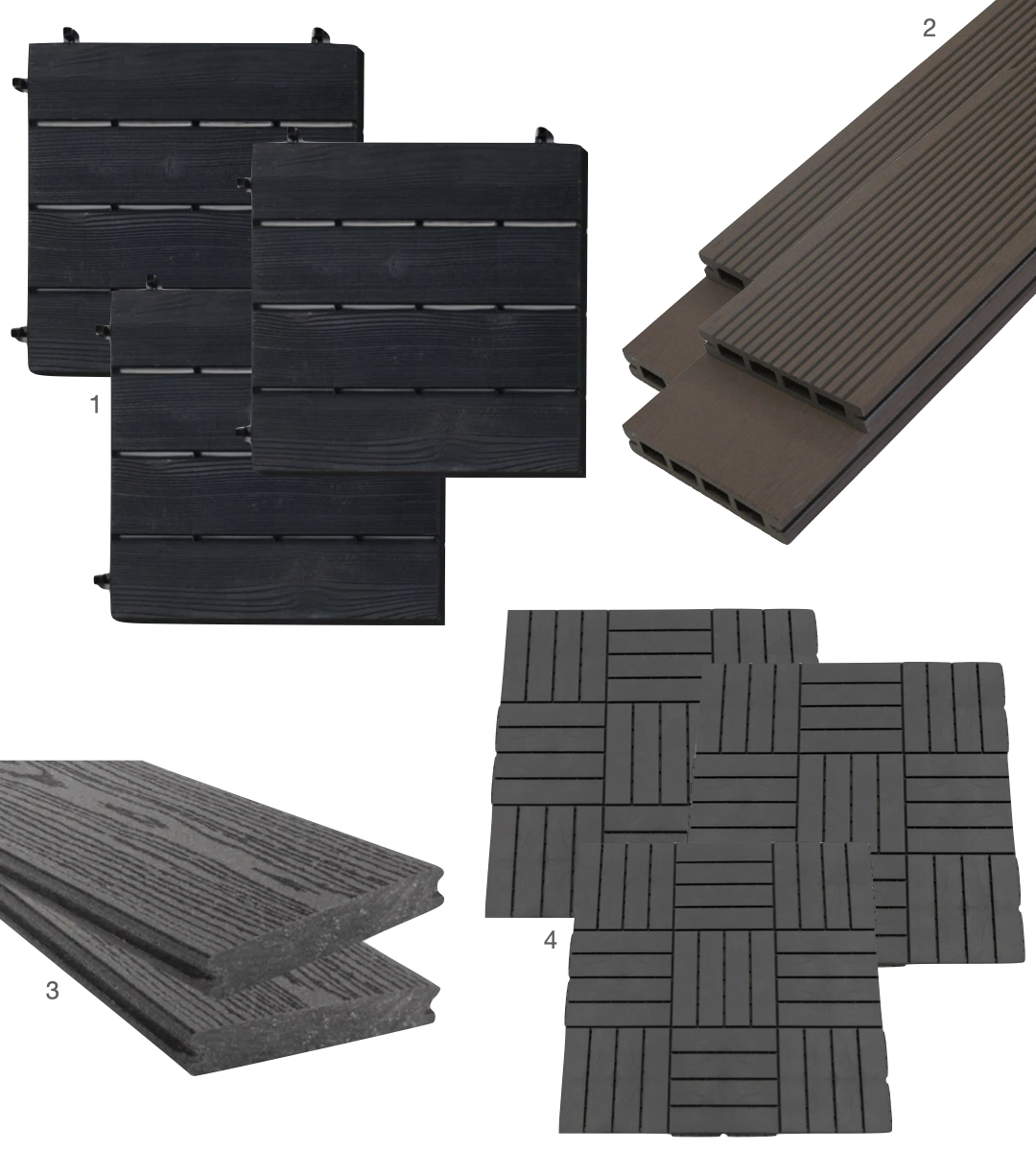 palette terrasse grise anthracite bois noir sol revêtement extérieur deco moderne