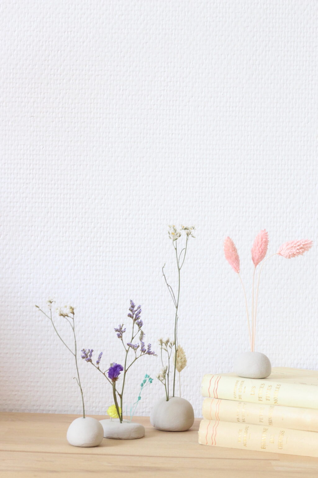 mini vase argile diy façon galet