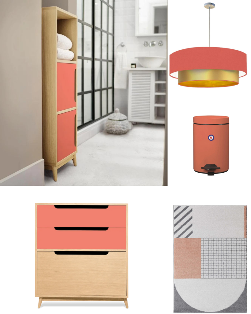 Sélection mobilier et déco couleur corail