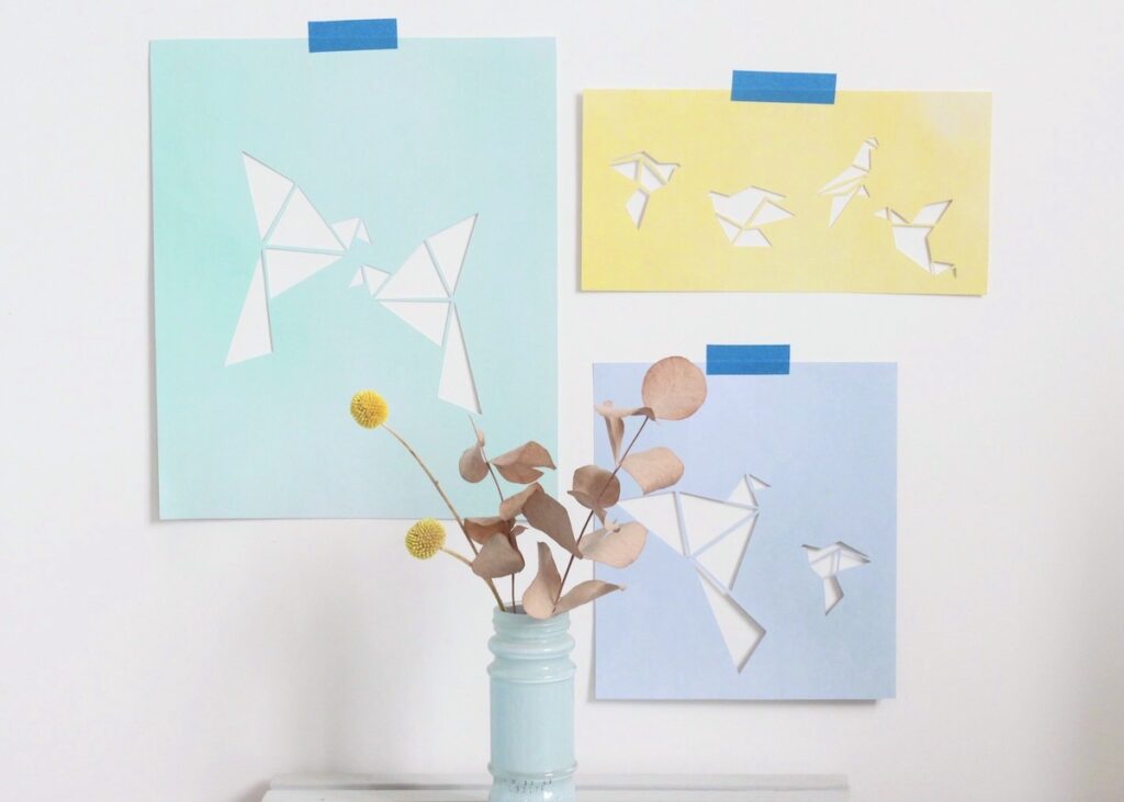 tuto affiches origami à faire soi-même - blog déco - clem atc