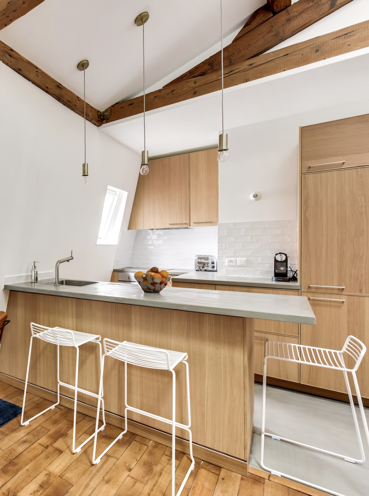 appartement de 47 m2 t2 mini cuisine ouverte parquet