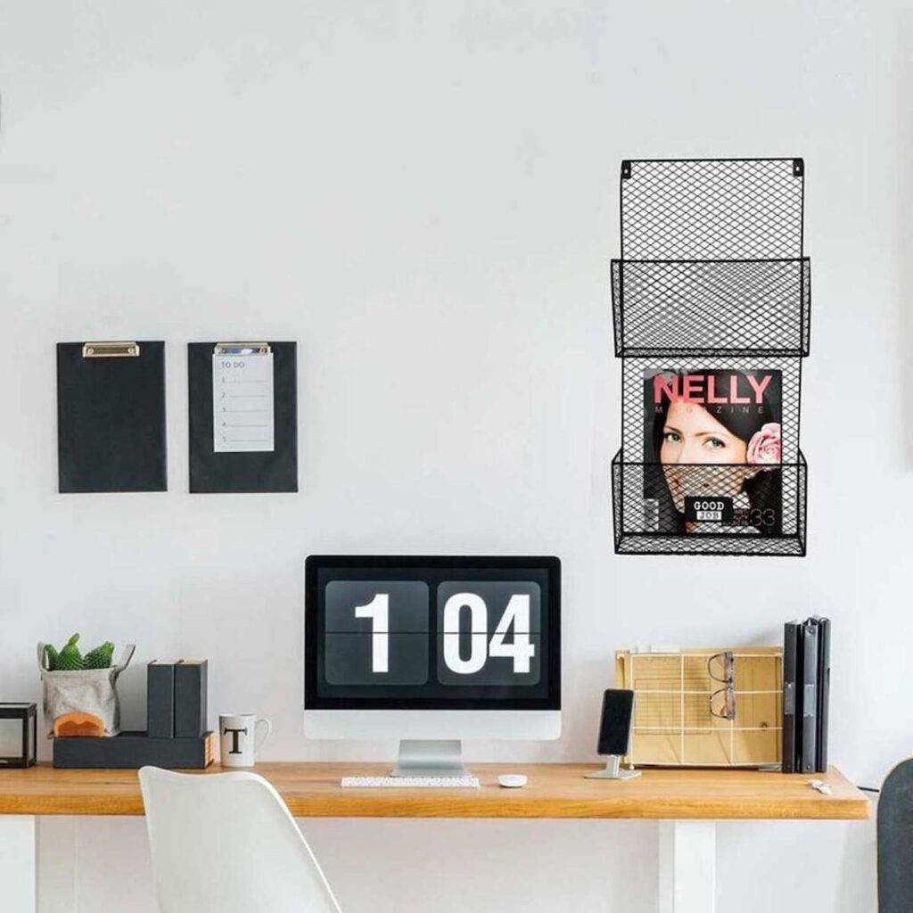 bureau moderne bois deco noire et blanc