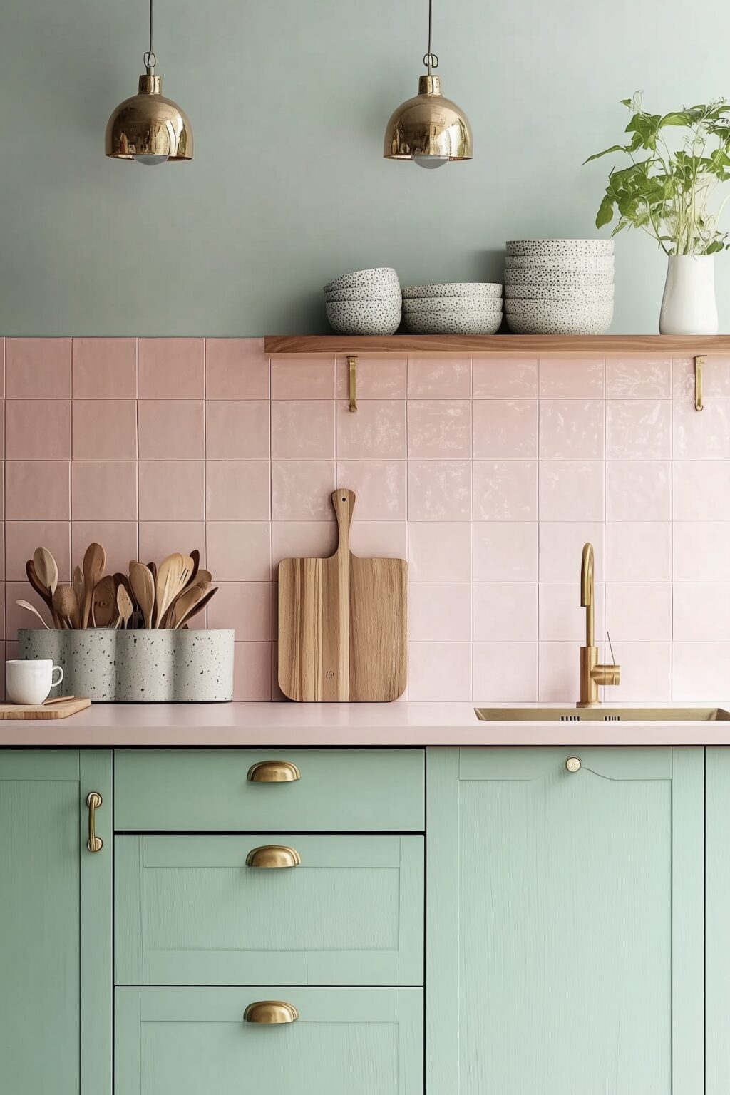 inspiration déco crédence murale rose zellige