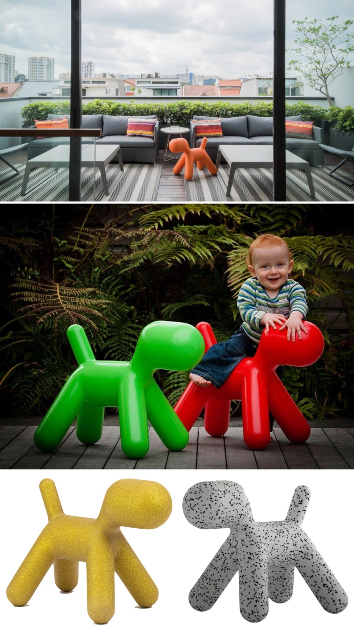 chaise enfant forme chien puppy chiot Magis dalmatien