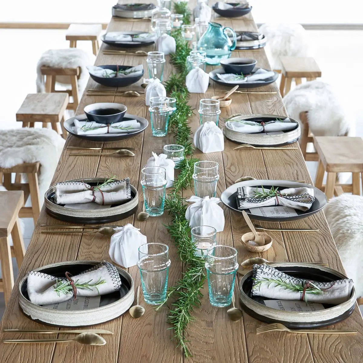 table campagne grande famille banquet style nature charme
