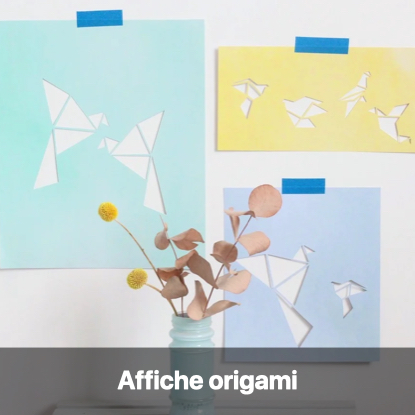 affiche origami découpe animaux activité manuelle