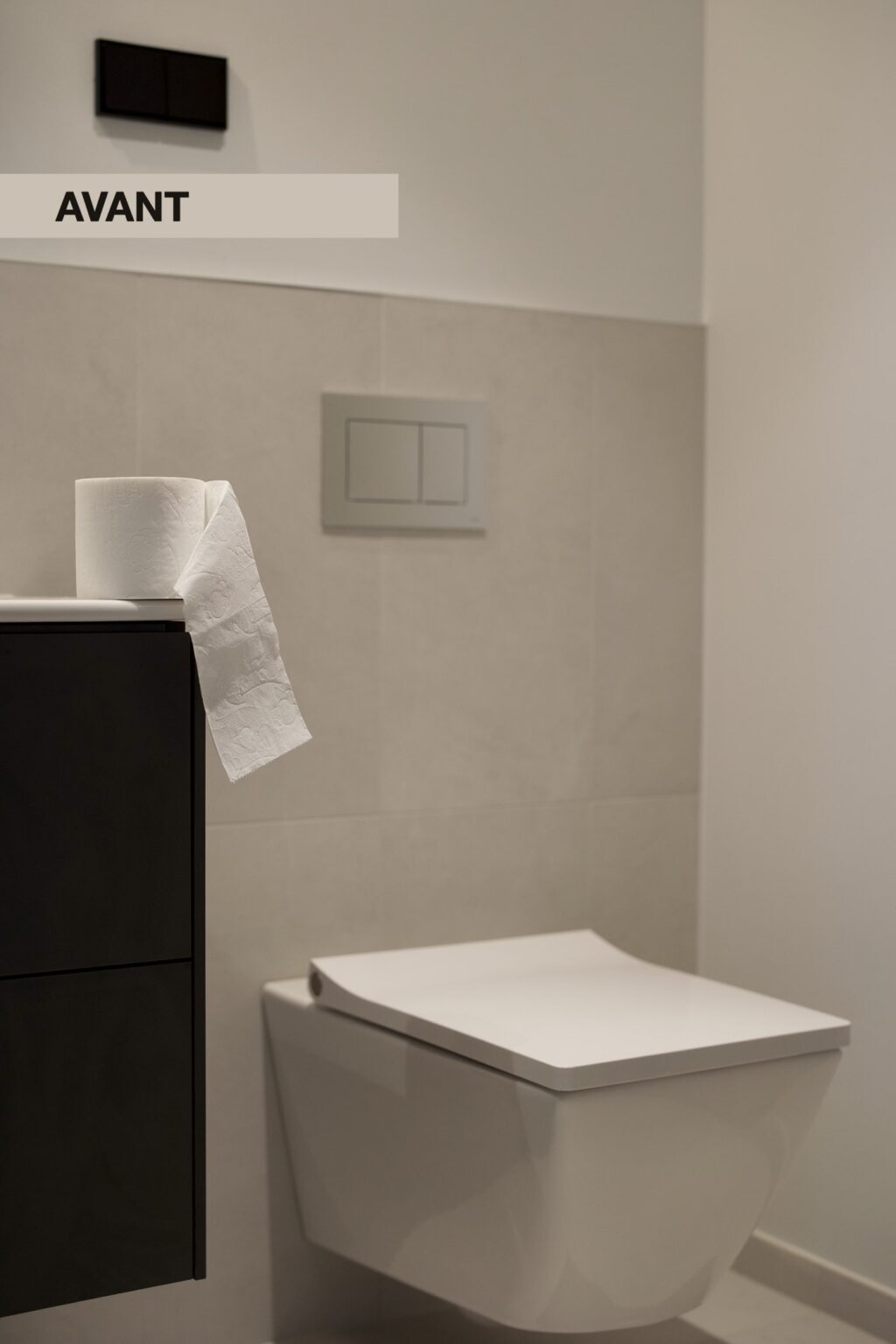 avant après organisation salle de bains wc