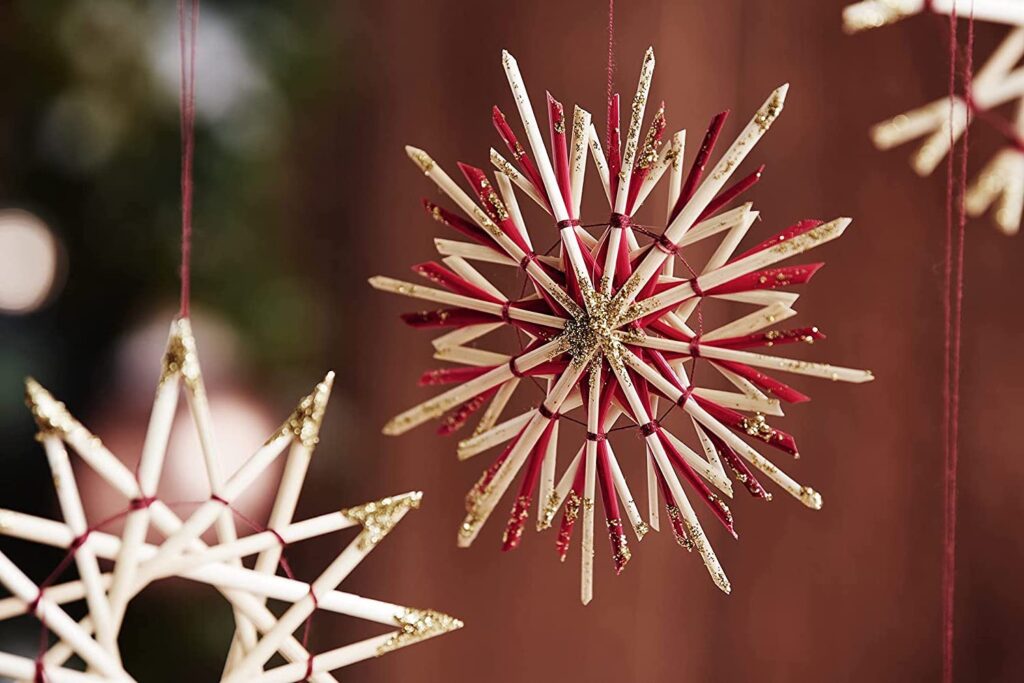 bricolage Noël étoile paille seigle diy
