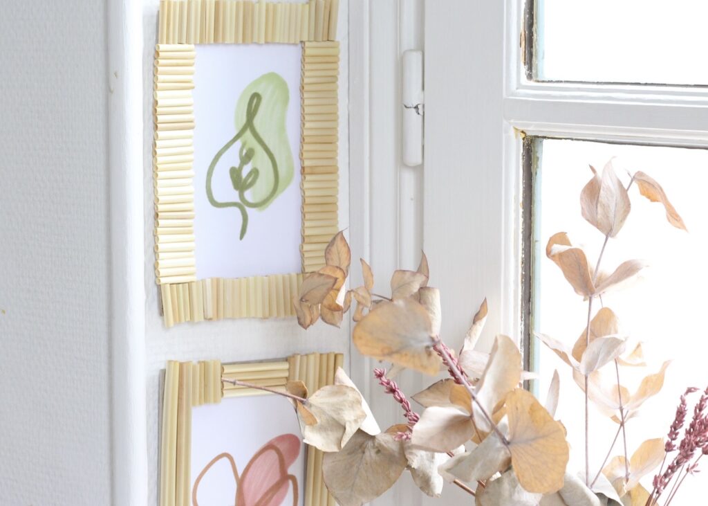 cadre photo bohème seigle naturel diy