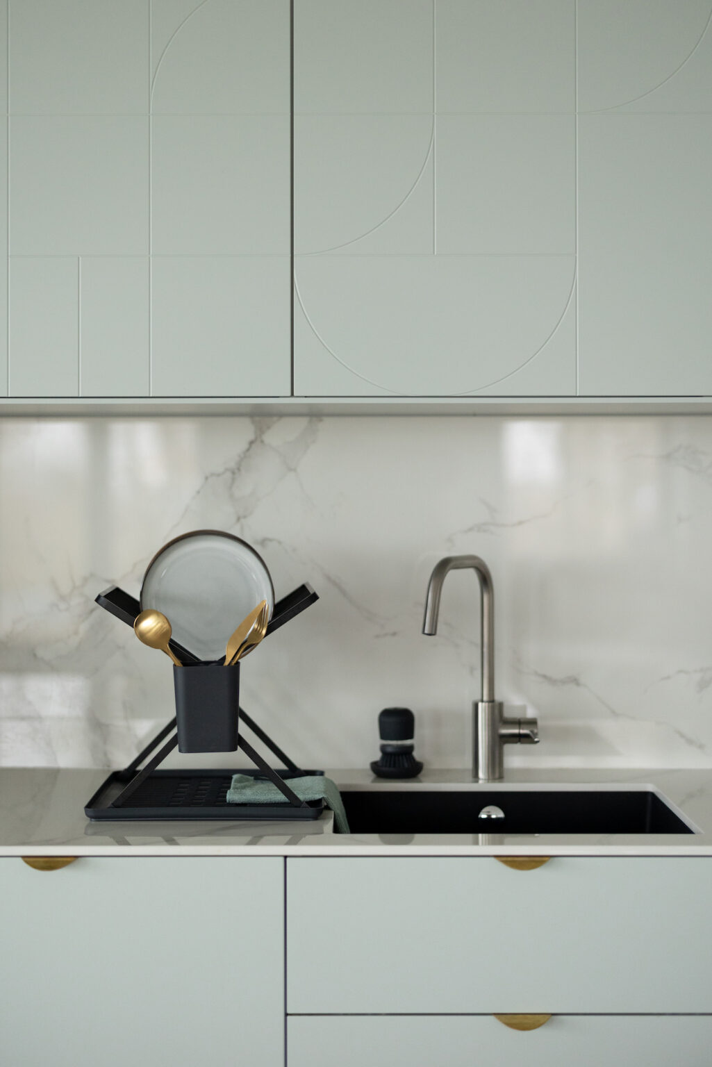 cuisine vert de gris marbre Superfront Aerugo green