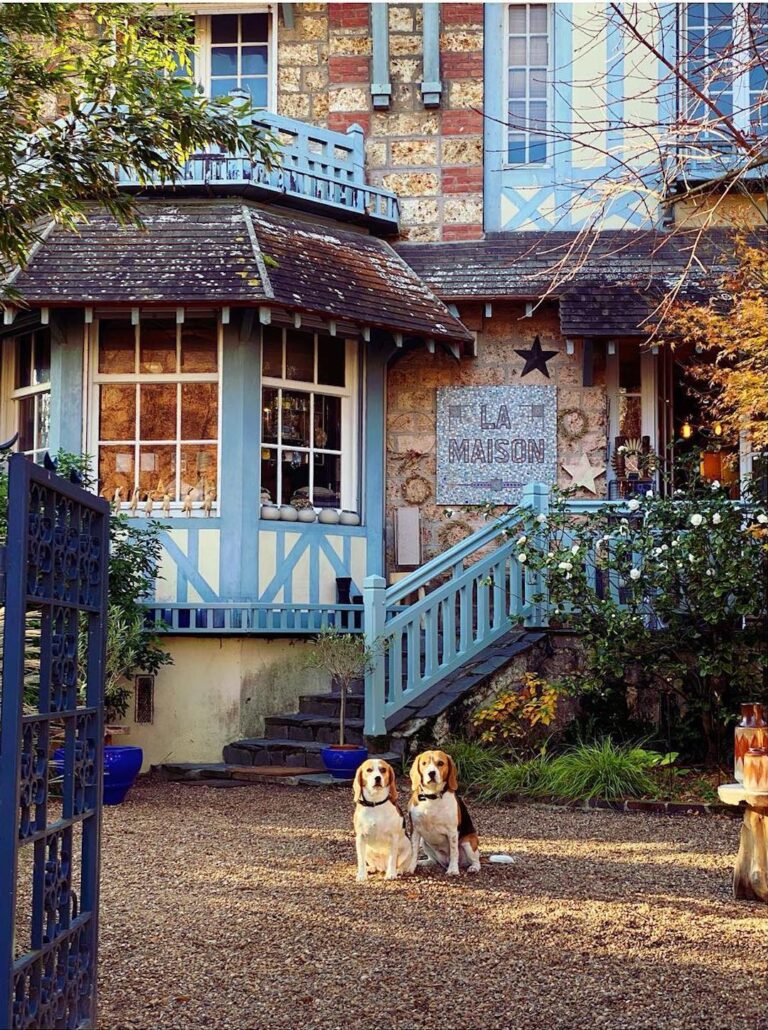 maison nord deauville bleu pierre marron