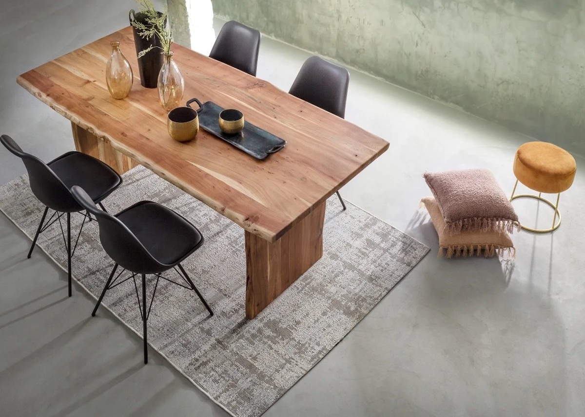table bois massif scandinave rectangle deco interieure