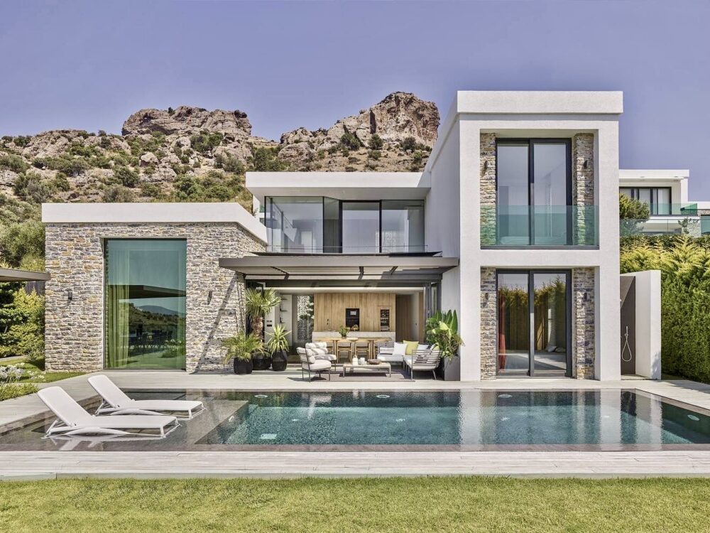 villa Draman maison pierre moderne luxe Turquie