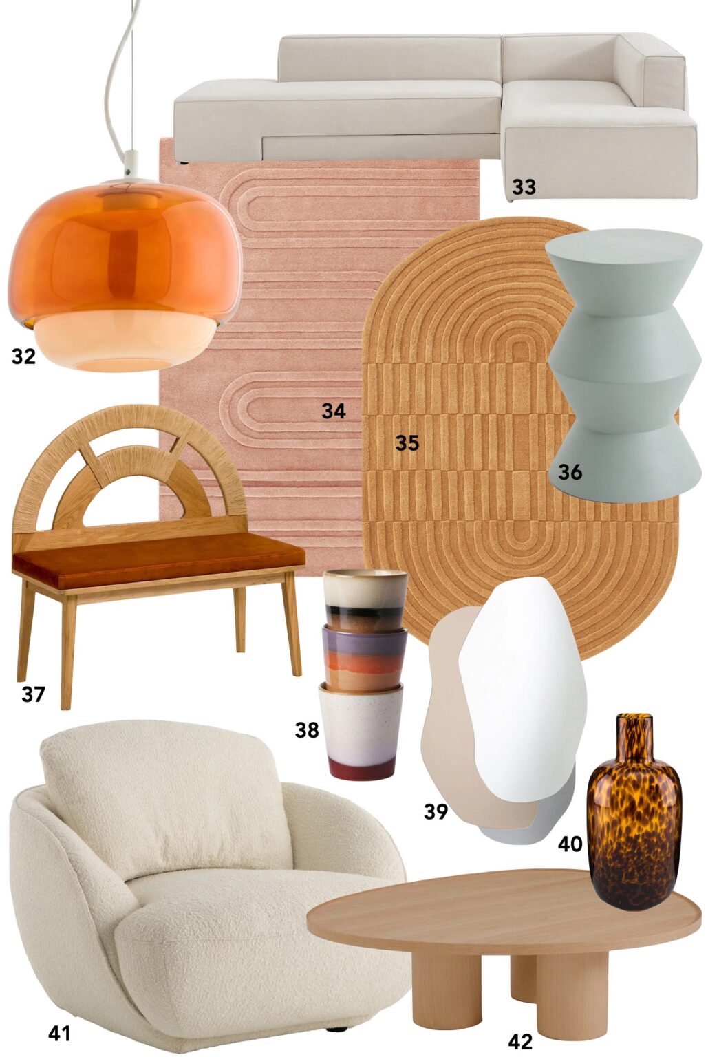 déco salon 70s seventies meuble pas cher