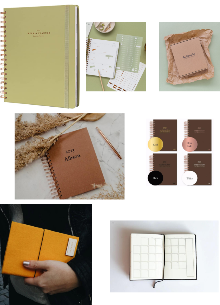 agenda planificateur 2024 anglais ecoresponsable green