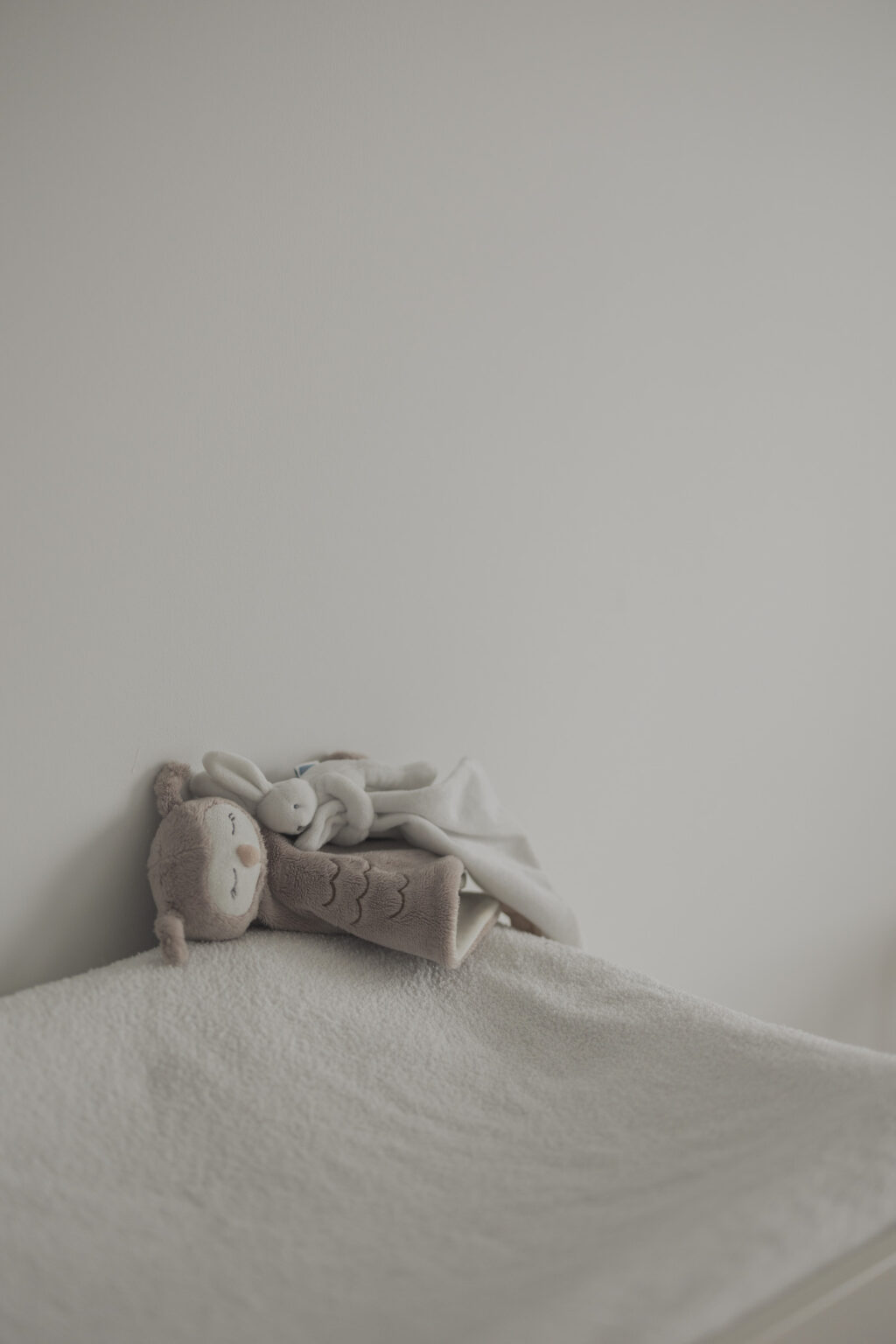 chambre bébé 1 an doudou Jacadi lapin chouette hibou