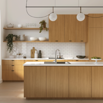 Cuisine façade en bois : apportez de la douceur - Clem Around The Corner
