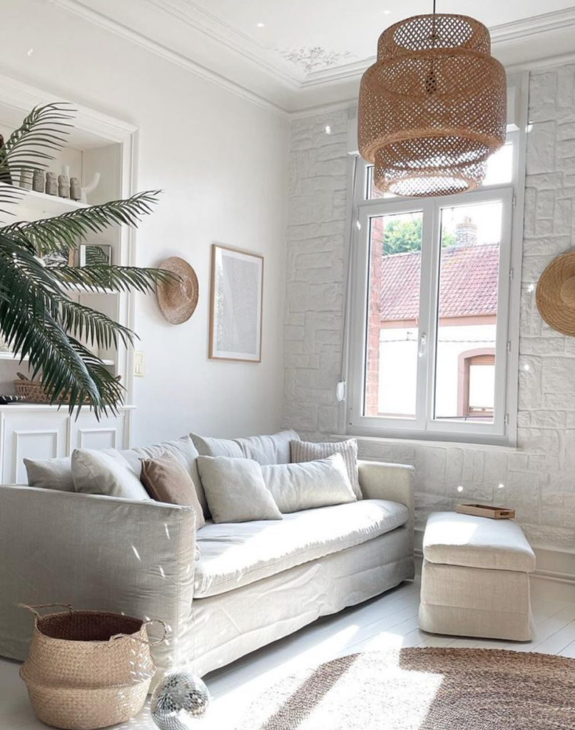 MyyHome Emmy canapé lin blanc déhoussable