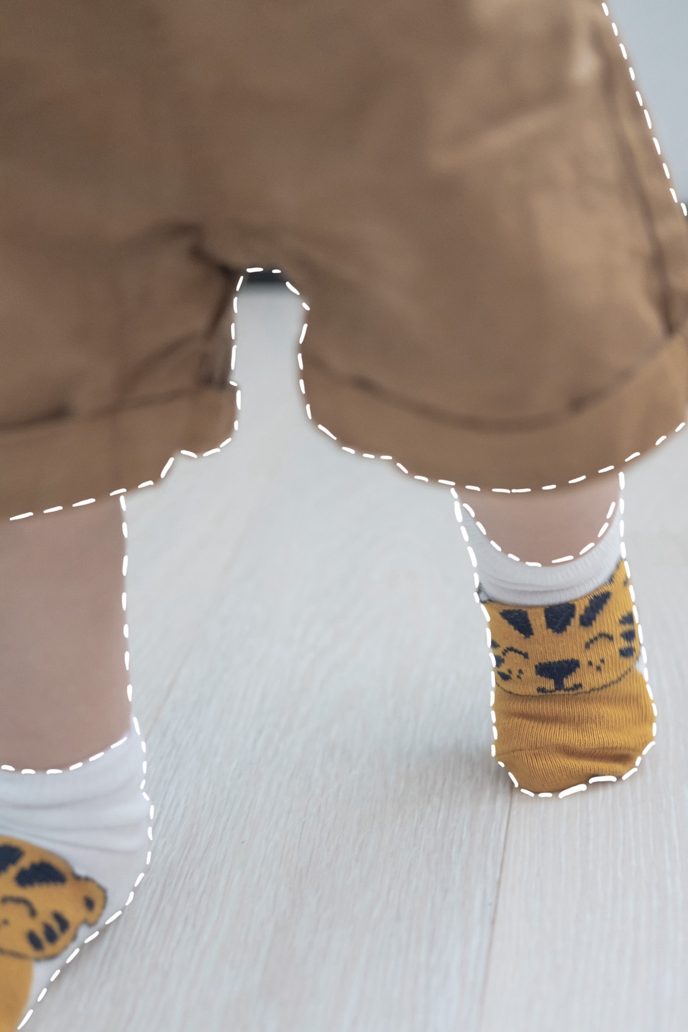 chaussettes bébé tigre blanche animal