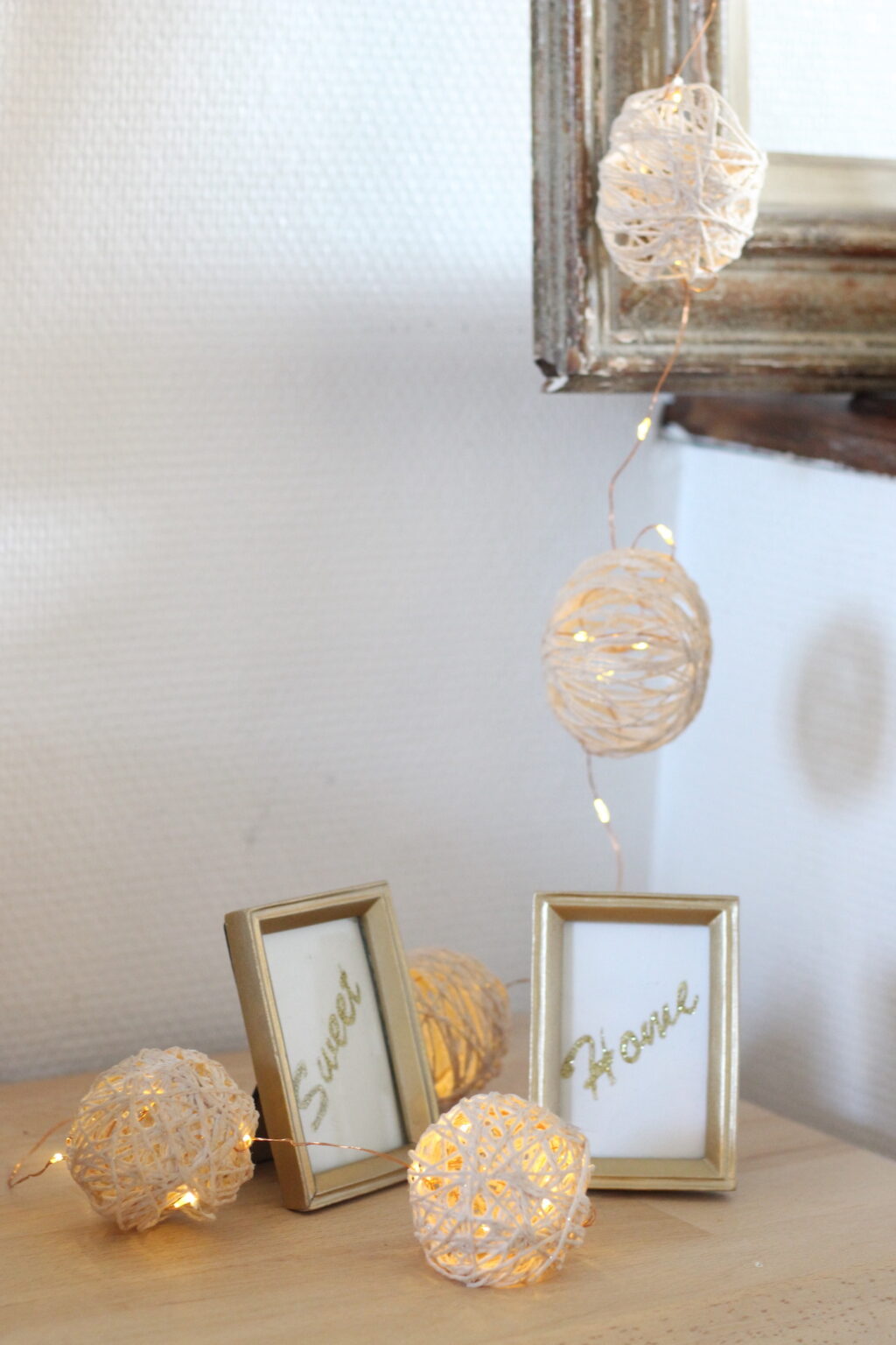 comment faire guirlande lampe boule fils corde