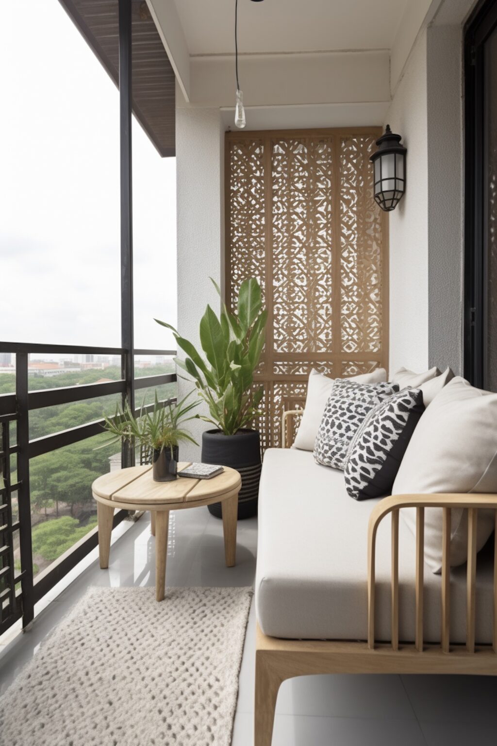 aménager balcon longueur style exotique bois ville