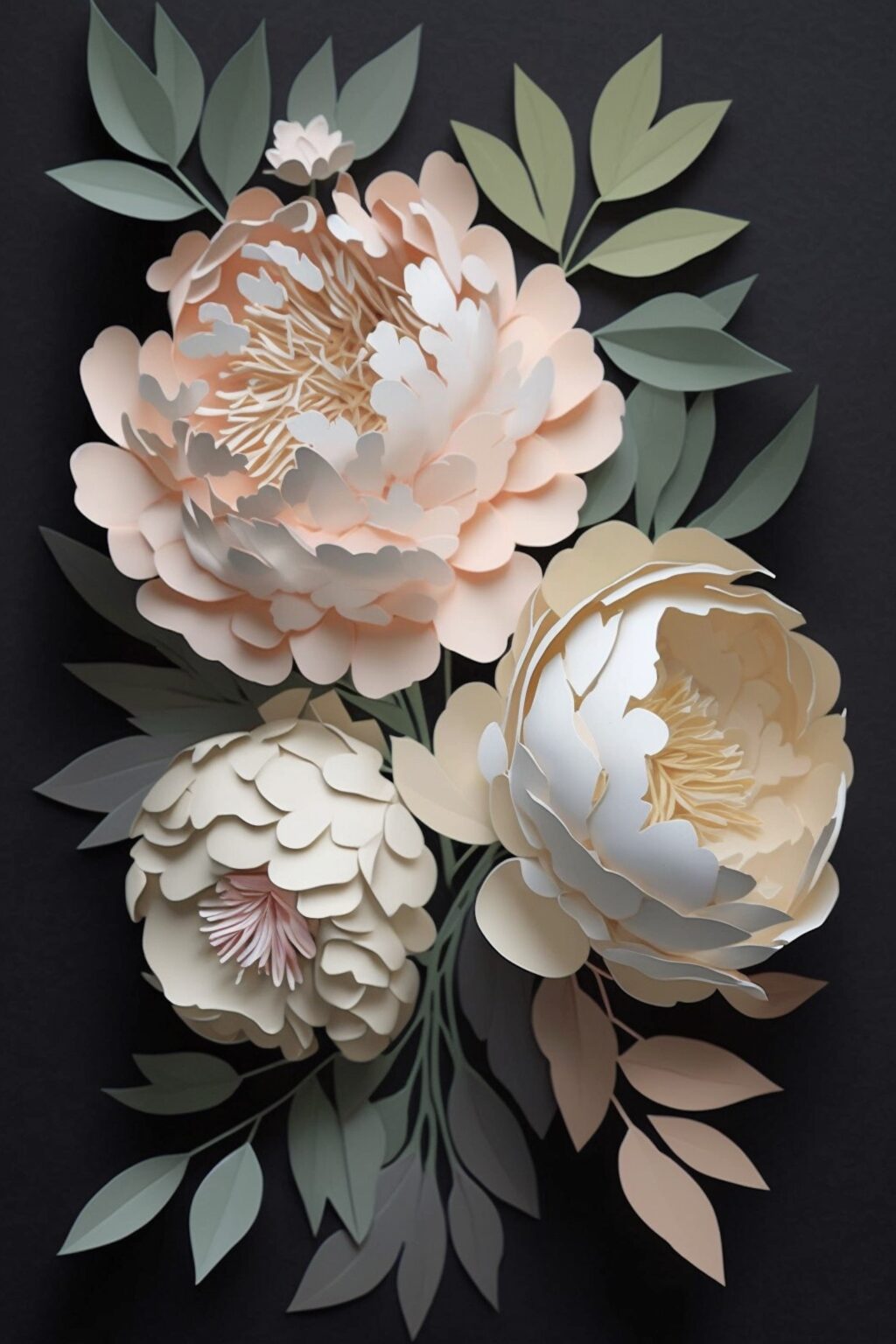 fleur papier scrapbooking décoration murale