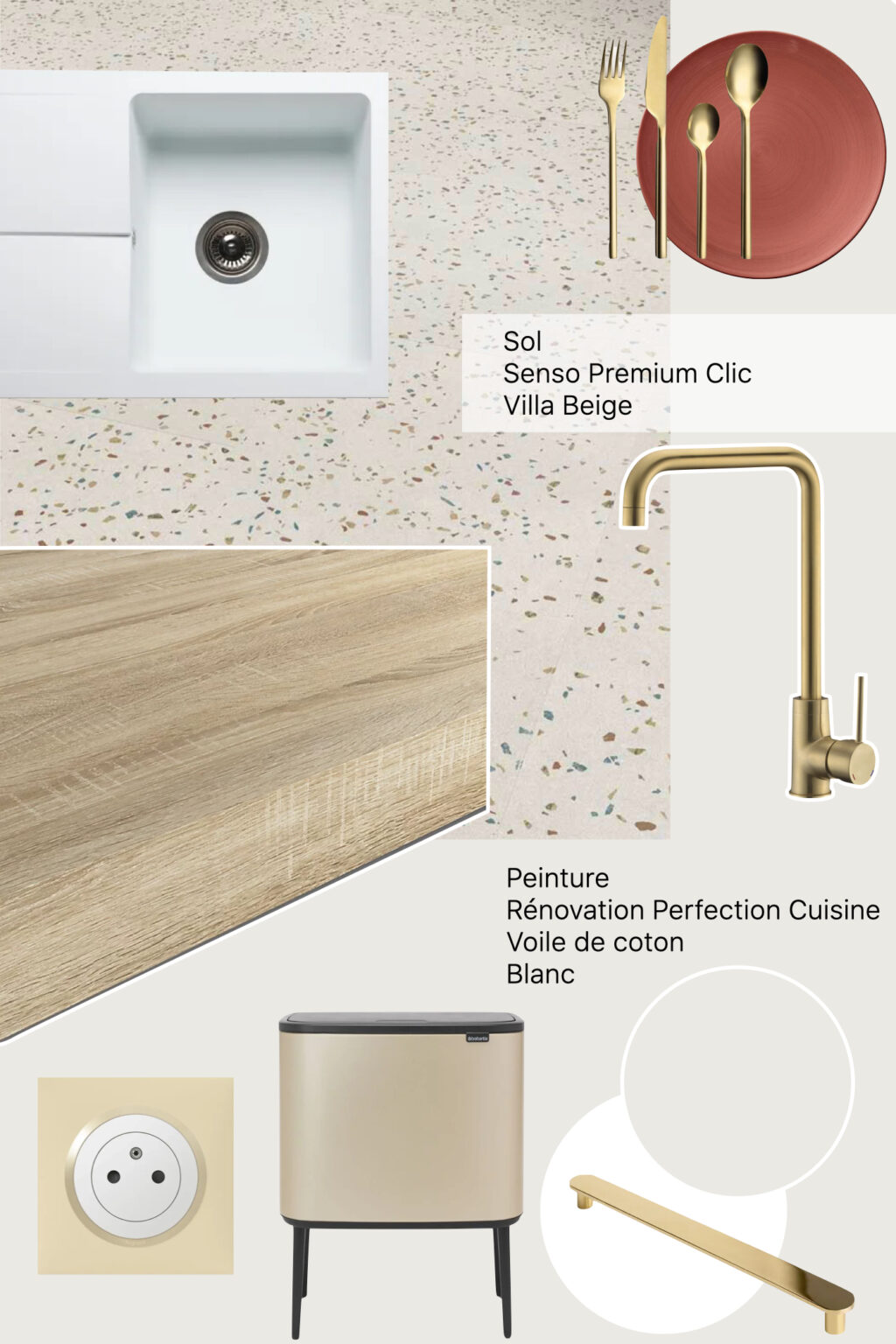 moodboard décoratrice intérieure rénovation cuisine sans changer meubles