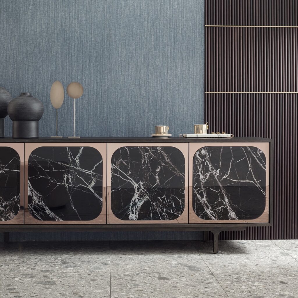 meuble néo 70s seventies design moderne noir buffet