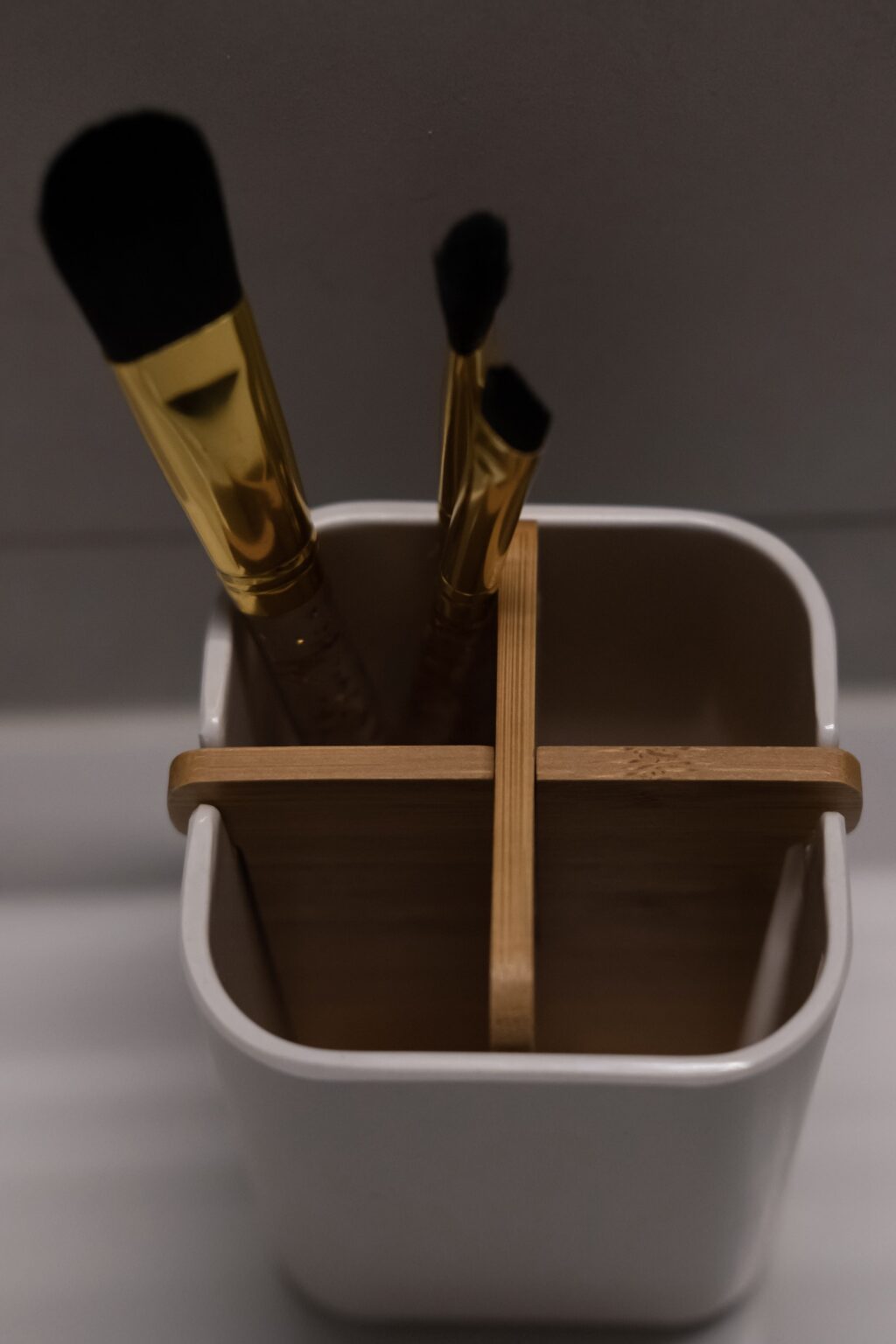 porte brosse à dent pinceaux maquillage bambou recyclé