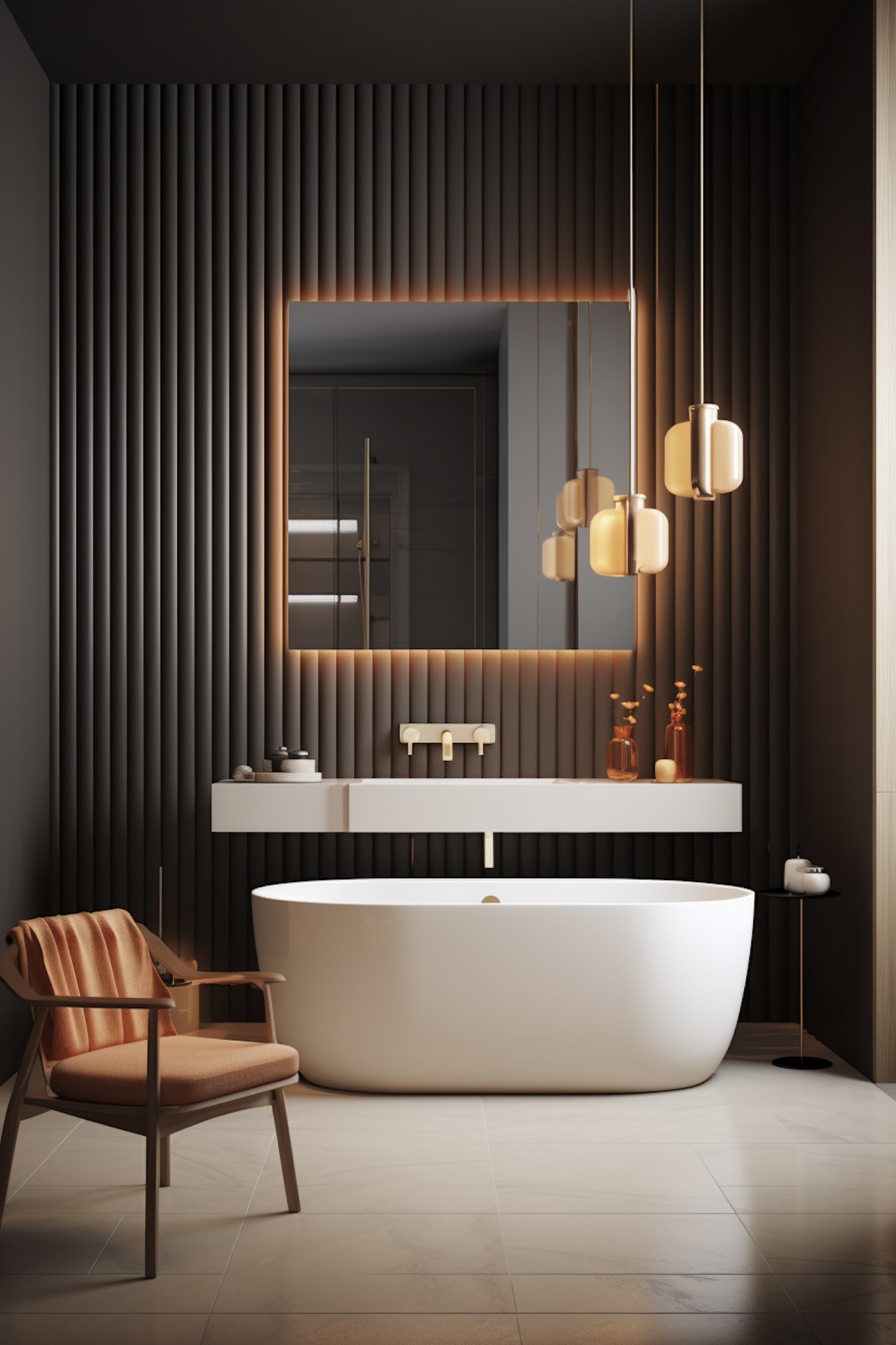 salle de bains moderne design noir