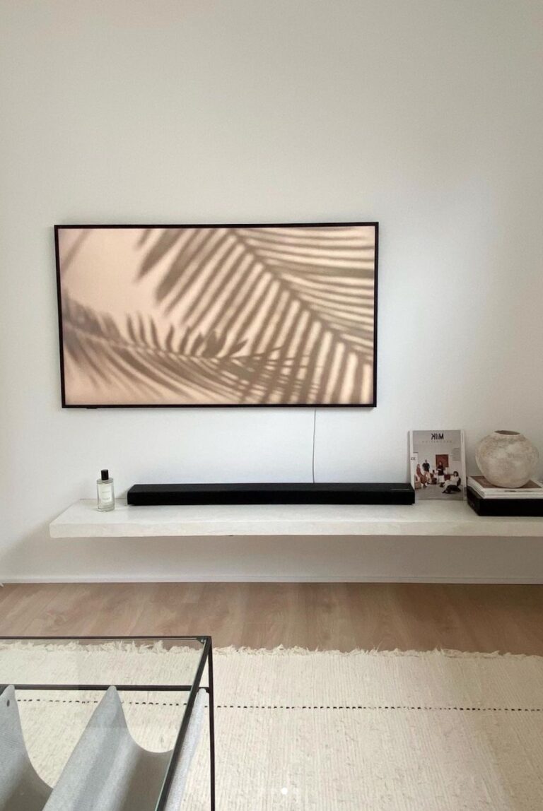 deco salon ecran tele feuillage deco nature champetre