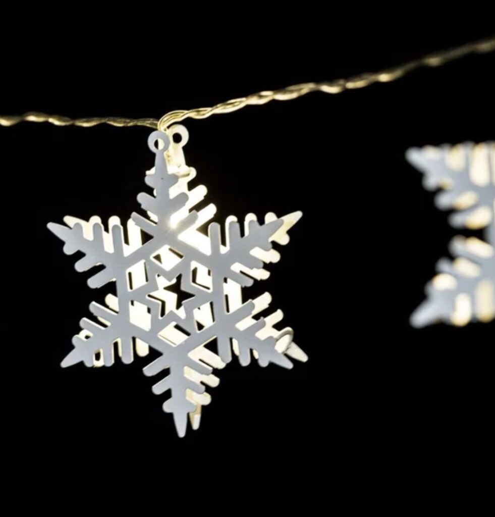 guirlande etoile papier blanc flocon