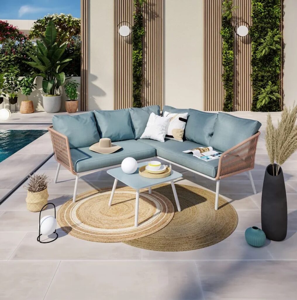 salon design moderne tapis rond