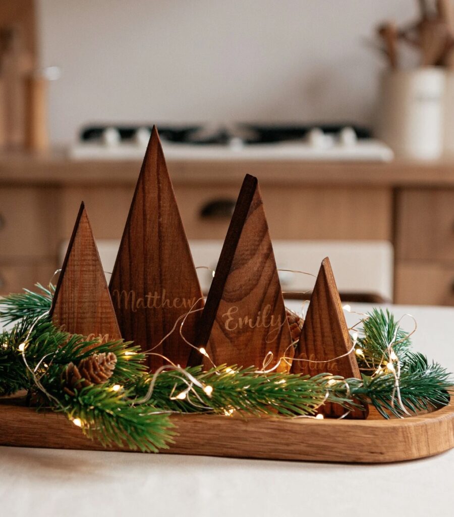 sapin bois guirlande lumineuse