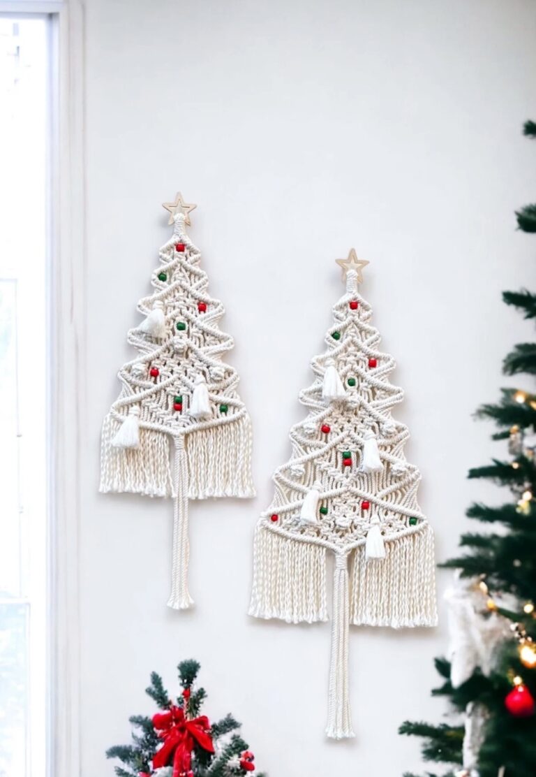 sapin macrame blanc deco epuree minimaliste blanc