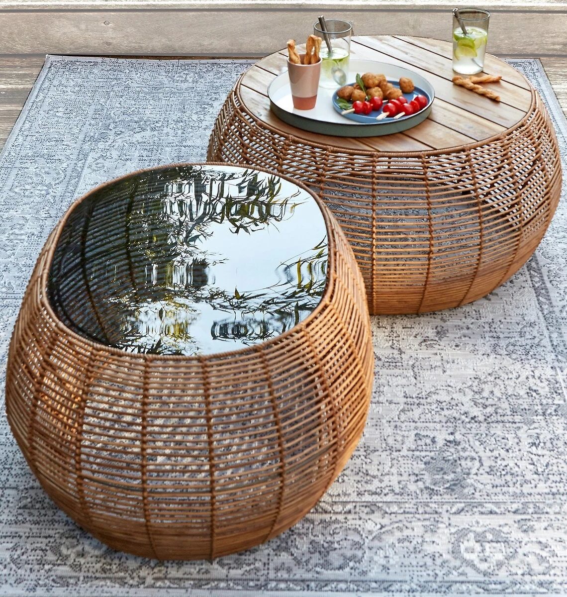 table de jardin resine style deco chic moderne