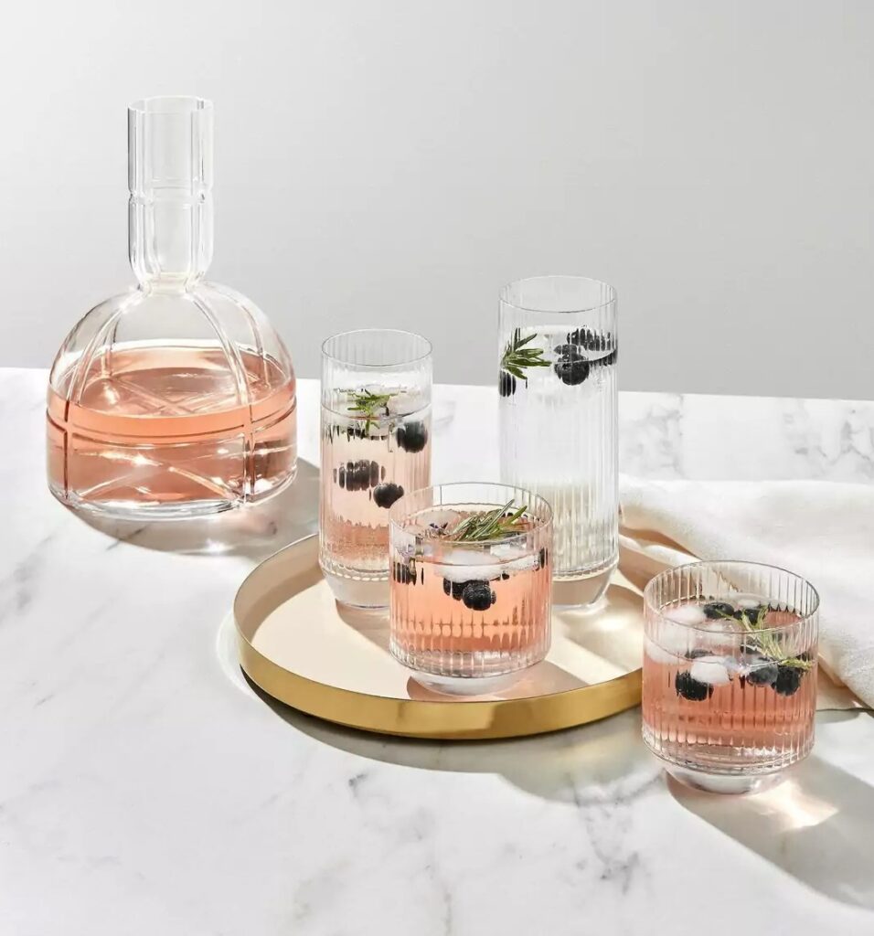 table marbre blanc verre plateau rond laiton