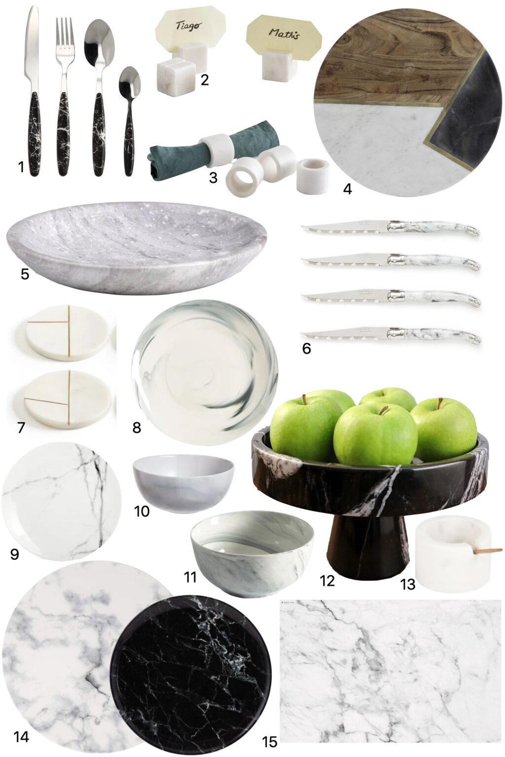 art de la table assiette couvert marbré